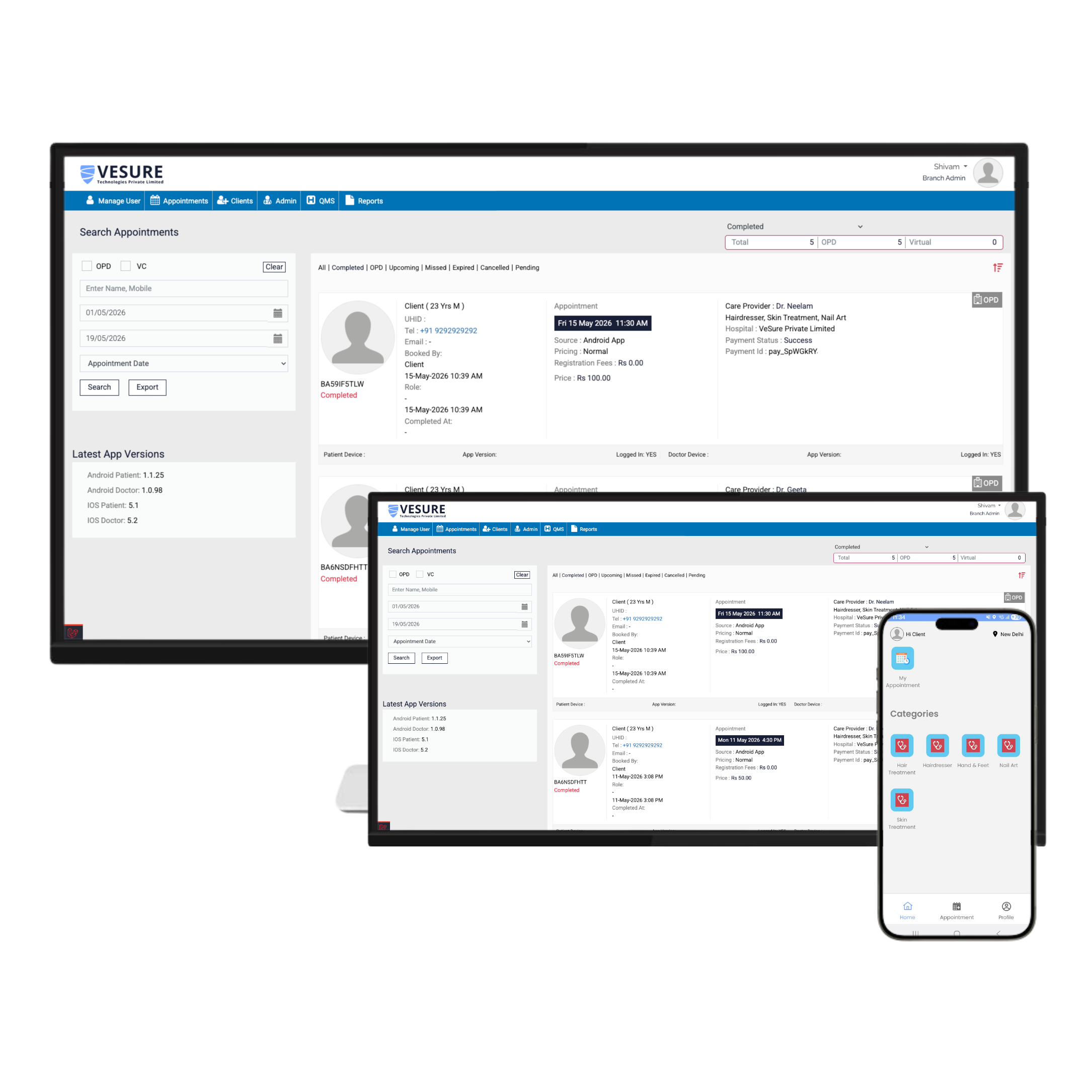 AMS Software Dashboard