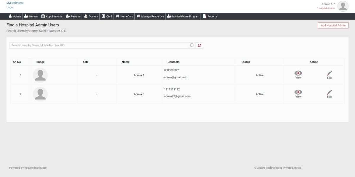 Admin Dashboard