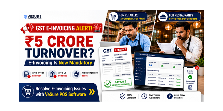 GST E-Invoicing 2026: ₹5 Crore Rule for Retailers & Restaurants