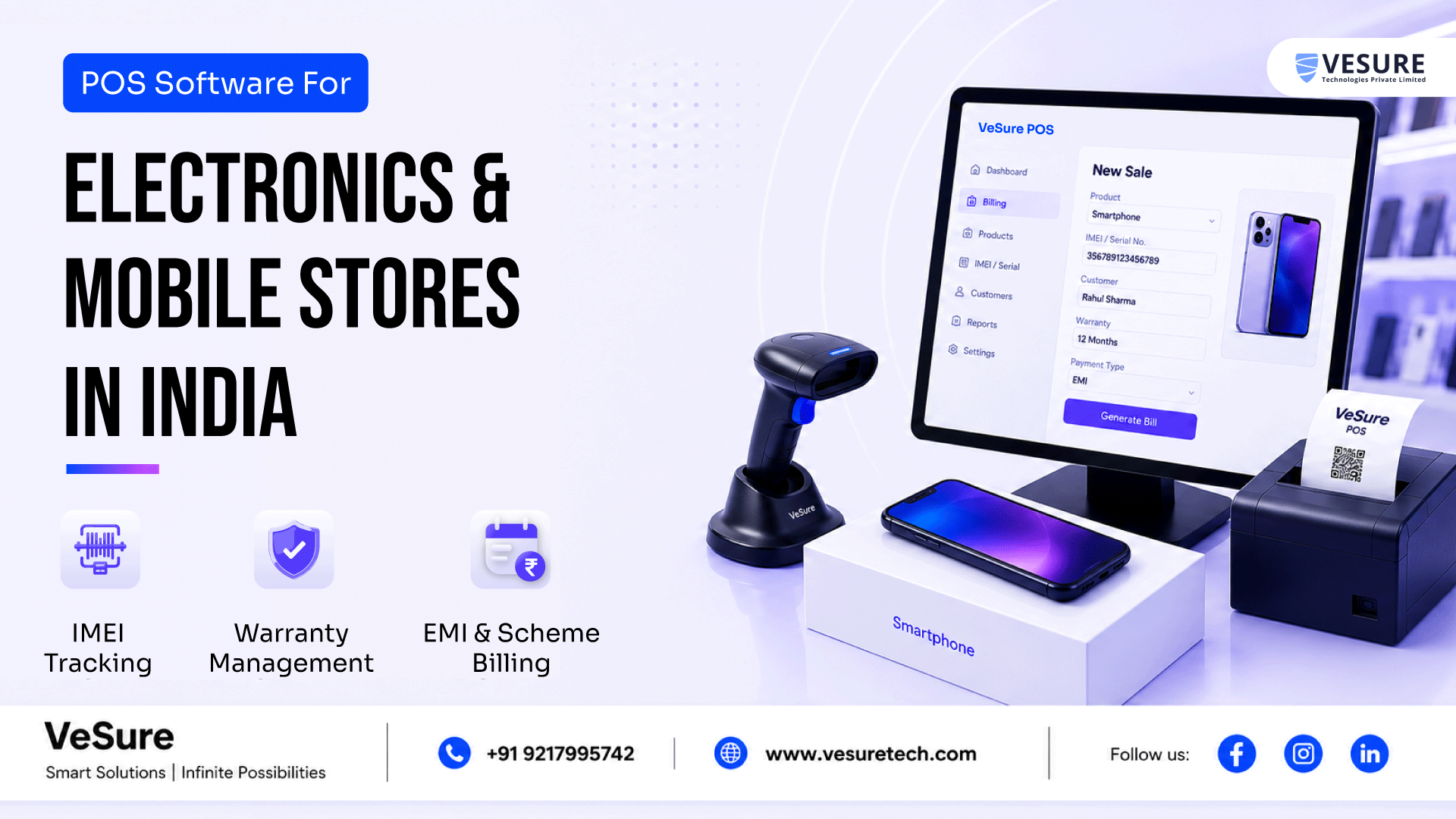 POS Software for Electronics & Mobile Stores in India: IMEI Tracking, Warranty and EMI Billing Done Right