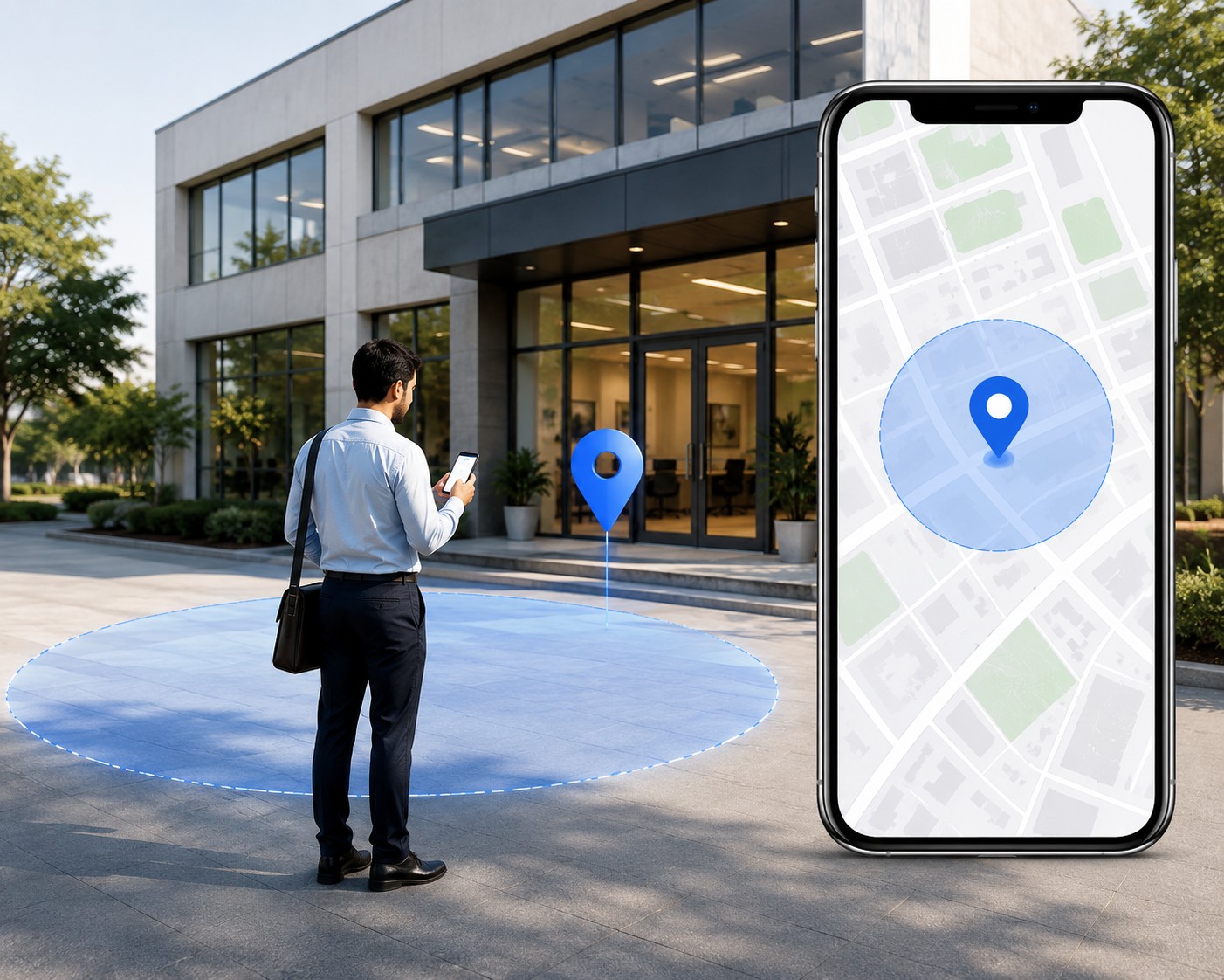 geo-fencing.jpg What Geofencing Attendance Means for a 15-Employee HRMS Plan